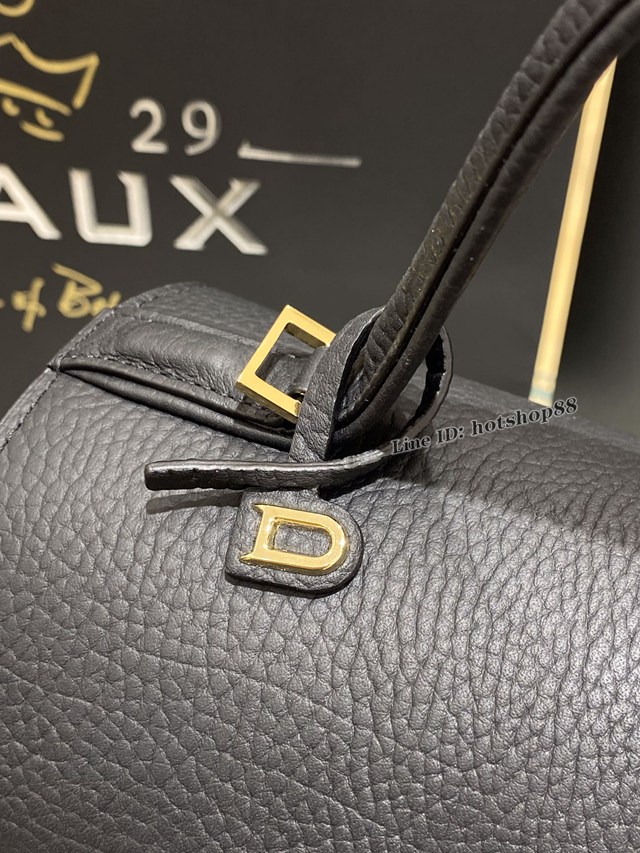 Delvaux全新TM系列比利時牛勁紋小牛皮雙用斜挎包 德爾沃專櫃tempete大號手提肩背女包 bxs1132